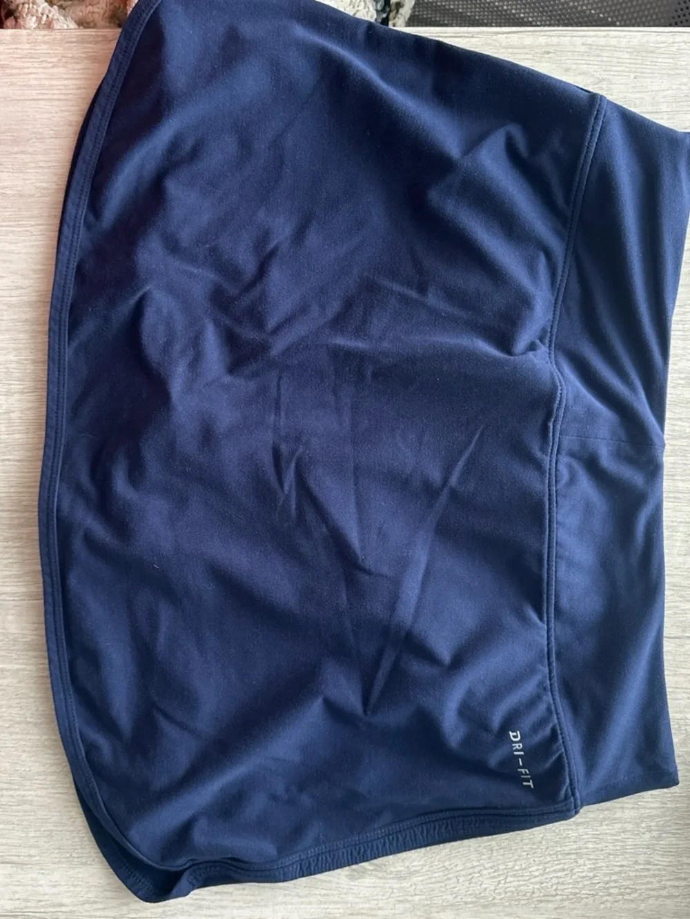 Nike Navy Blue Athletic Circle Skirt with White Swoosh